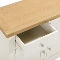 WINDSOR 3 DOOR 3 DRAWER SIDEBOARD - IVORY/OAK (WBF)