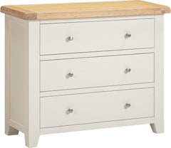 WINDSOR 3 DRAWER CHEST - IVORY/OAK (WBF)