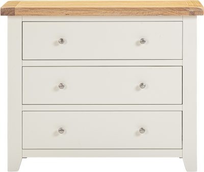 WINDSOR 3 DRAWER CHEST - IVORY/OAK (WBF)