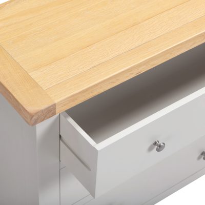 Windsor 3 Drawer Chest – Pebble Grey with Oak Top (WBF)