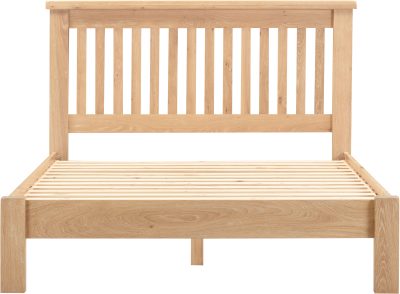 Windsor 4'6" Low End Bed – Natural Oak with Low Footboard (WBF)