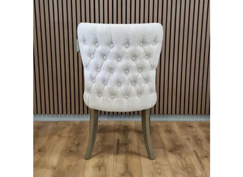 Windsor Grey Fabric Chair - back