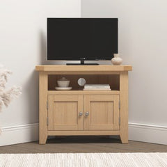 WINDSOR CORNER TV UNIT - NATURAL OAK (WBF)