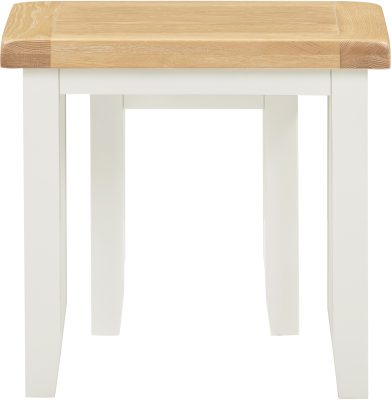 Windsor Nest of 2 Tables – Ivory Frame with Oak Top (WBF)