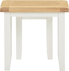 Windsor Nest of 2 Tables – Ivory Frame with Oak Top (WBF)