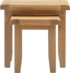 Windsor Nest of 2 Tables – Natural Oak Compact Design (WBF)
