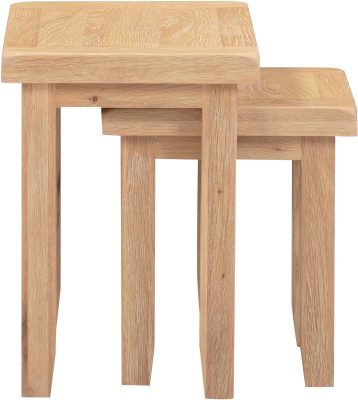 Windsor Nest of 2 Tables – Natural Oak Compact Design (WBF)