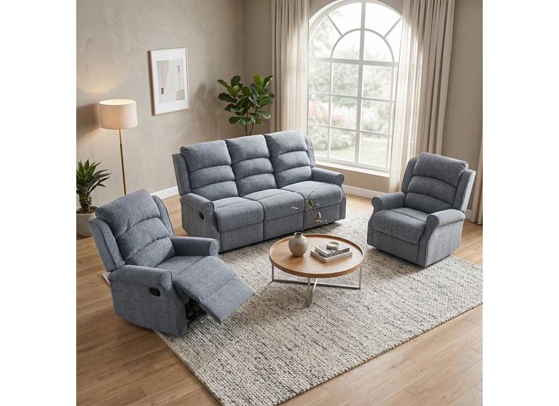 Windsor Fabric Manual Reclining Armchairs