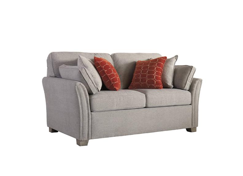 Winnie Static Two Seat Sofas – Fabric Upholstery with Bolster Cushions Included