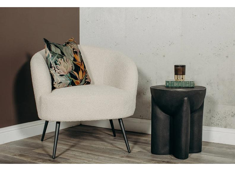 Xia Black Concrete Lamp Table - room - 2