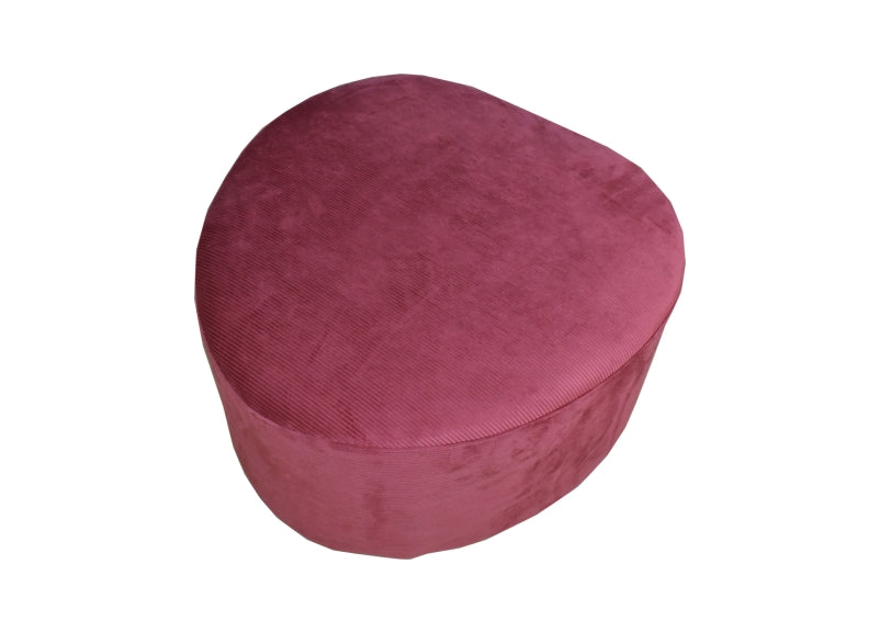 Pink Fabric Footstool - 1