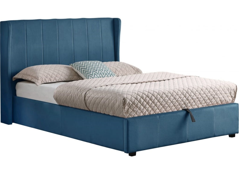 Amelia Plus Blue Velvet Bed