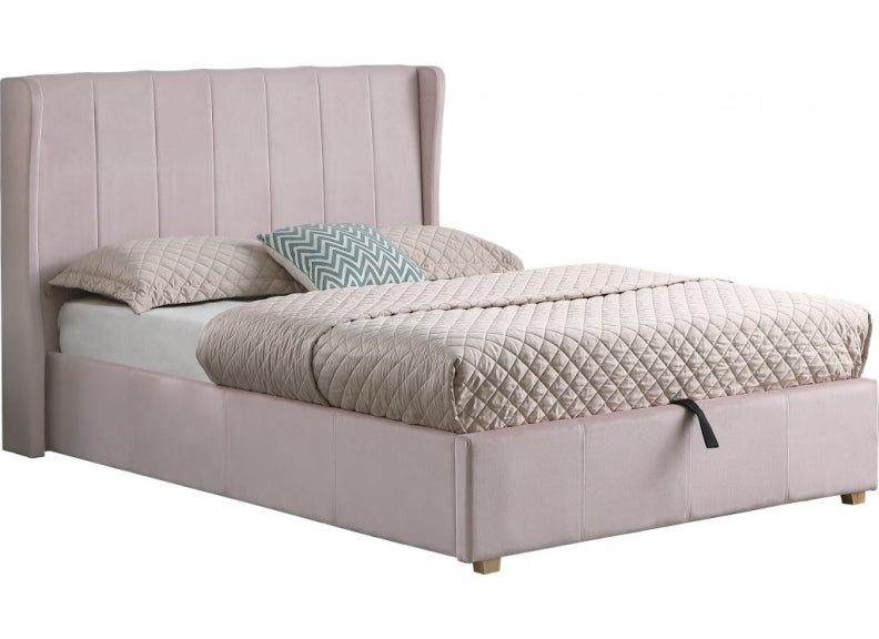 Amelia Plus Pink Velvet Bed