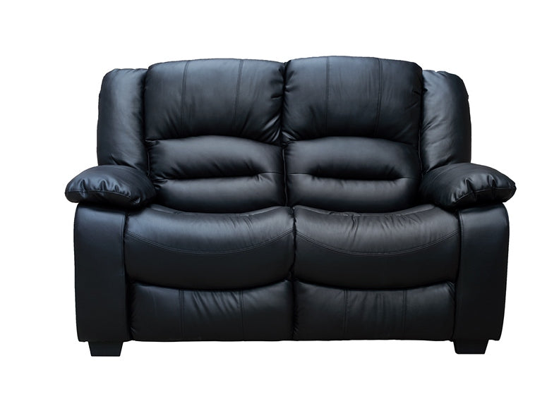 Barletto Black Fixed Two Seat Sofa - front