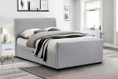 Capri Light Grey Bed W/Drawers