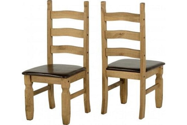 Two Corona Pine Dining Chairs