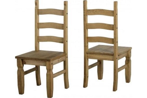 Two Corona Pine Dining Chairs