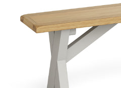 Guildford Cross Dining Bench - detail