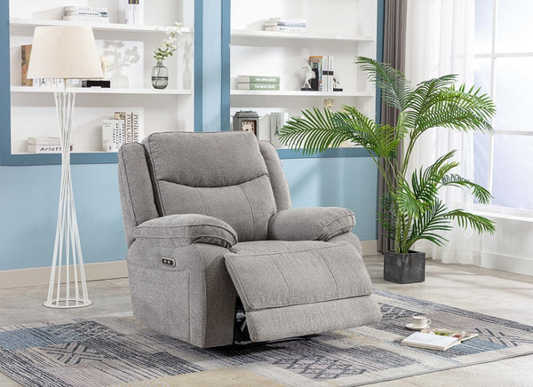 Small grey best sale recliner chair