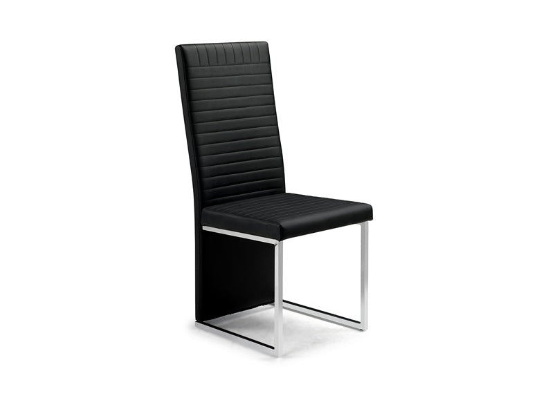 Tempo Black Faux Leather Dining Chair