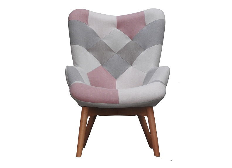 Willow Pink Patchwork Chair - 1