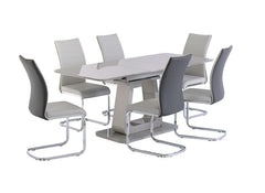 Calgary Grey Extending Table W/Jasper Chairs
