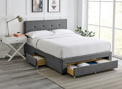 Florence Grey Fabric Bed - 1