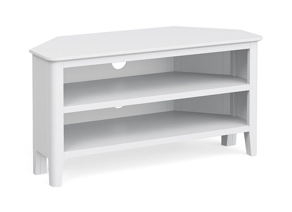 Small black best sale corner tv unit